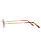 Super Vintage Polarized Oval Sunglasses Sanches Lilly Gold Eyewear Mirror Pink Lenses