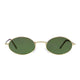 Süper Vintage Polarized Oval Sunglasses Sanches Lilly Gold Eyewear Green Lenses