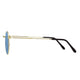 Polarized Round Sunglasses Sanches Retro Eyewear Gold Frame Blue Lenses