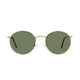Polarized Round Sunglasses Sanches Retro Eyewear Gold Frame Green Lenses