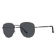 Polarized Hexagonal Sunglasses Vogs 630A Smoked Grey Eyewear Smoked Grey Lenses