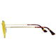 Polarized Hexagonal Sunglasses Vogs 630A Gold Eyewear Yelow Anti-far Lenses