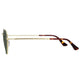 Polarized Hexagonal Sunglasses Vogs 630A Gold Eyewear Green Lenses