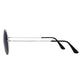 Polarized Pilot Sunglasses Vogs Raptor Silver Eyewear Smoked Grey Lenses - Large Size