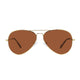 Polarized Pilot Sunglasses Vogs Raptor Gold Eyewear Brown Lenses - Medium Size