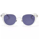 Retro Round Eyewear Summer Sunglasses Sanches Crystal Frame Dark Grey Polarized Lens
