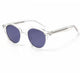 Retro Round Eyewear Summer Sunglasses Sanches Crystal Frame Dark Grey Polarized Lens