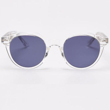 Retro Round Eyewear Summer Sunglasses Sanches Crystal Frame Dark Grey Polarized Lens