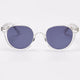 Retro Round Eyewear Summer Sunglasses Sanches Crystal Frame Dark Grey Polarized Lens