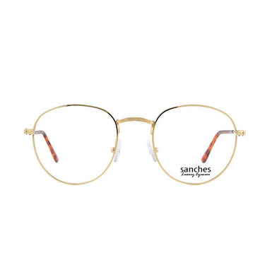 Round Retro Eyewear Sanches Gold Optical Metal Frame