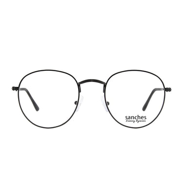 Round Retro Eyewear Sanches Black Optical Frame